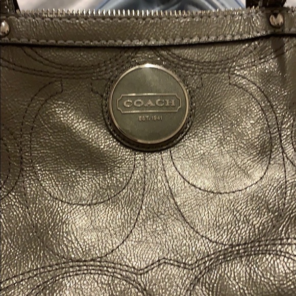 Coach Handbags - Silver Coach Purse